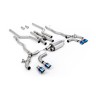 BMW M5 F90 (GPF Equipped) - Cat Back Exhaust System with Burnt/Blue Titanium GT-100 Trims