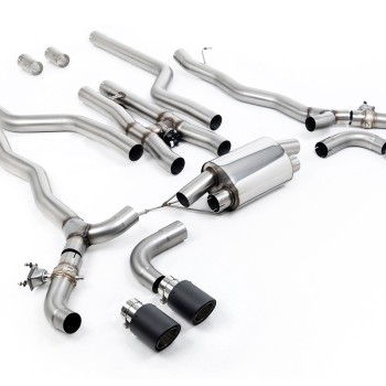 BMW M5 F90 (GPF Equipped) - Cat Back Exhaust System with Carbon JET-100 Trims