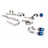BMW M8 F91/92/93 (GPF Equipped) - OPF/GPF Back System with valved Rear Silencer Bypass & GT-115 Burnt/Blue Titanium Trims