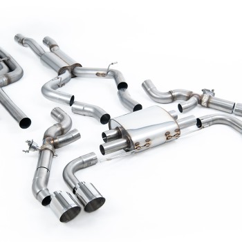 BMW X3 G01 S58 - Non-Resonated (Louder) Downpipe Back Exhaust System with Polished Trims