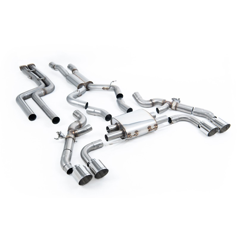 BMW X3 G01 S58 - Non-Resonated (Louder) Downpipe Back Exhaust System with Polished Trims