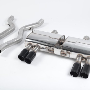 BMW E90/E92 M3 - Cat-Back Exhaust System with Quad Ceramic Black Trims