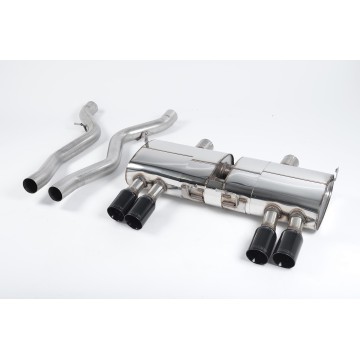 BMW E90/E92 M3 - Cat-Back Exhaust System with Quad Ceramic Black Trims