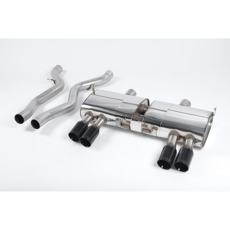 BMW E90/E92 M3 - Cat-Back Exhaust System with Quad Ceramic Black Trims