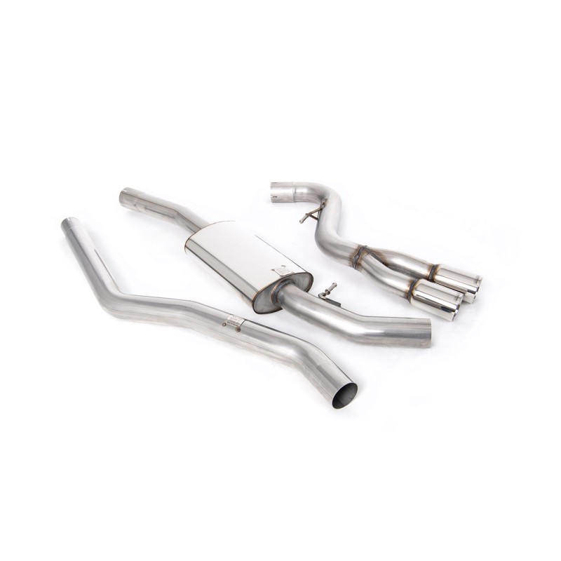BMW 1 Series 118/120/123D (M-Sport Coupe) - Cat-Back Exhaust System with Twin Polished Trim Assembly