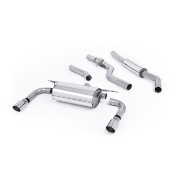 BMW F30 328i M Sport - Resonated (Quieter) Cat-Back Exhaust System with Twin Polished Trims