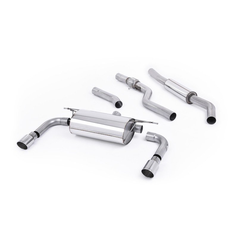 BMW F30 328i M Sport - Resonated (Quieter) Cat-Back Exhaust System with Twin Polished Trims