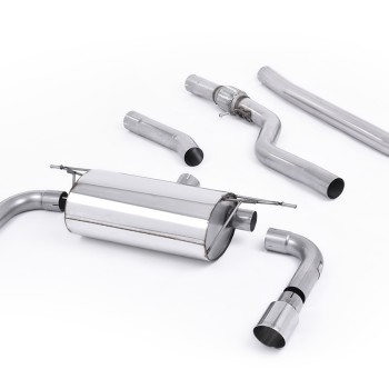 BMW F30 328i M Sport - Non-Resonated (Louder) Cat-Back Exhaust System with Twin Polished Trims