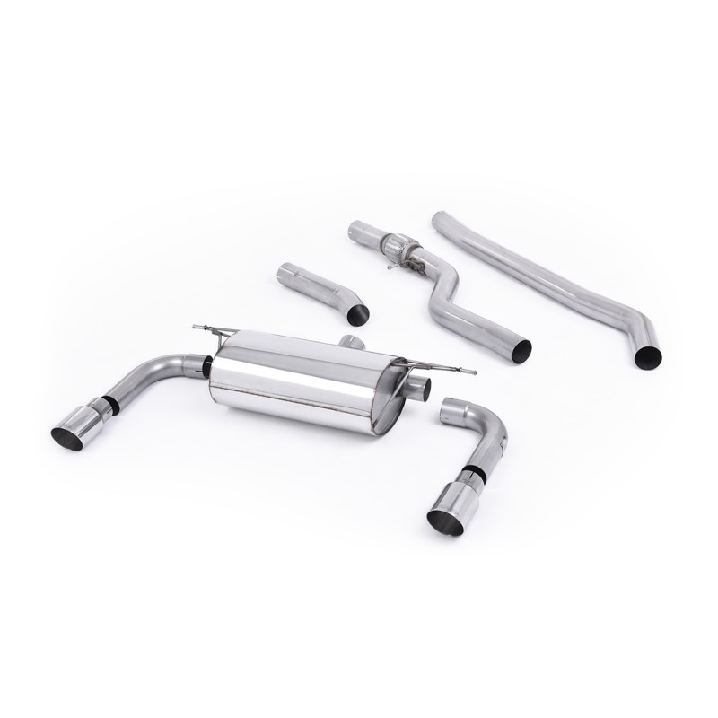 BMW F30 328i M Sport - Non-Resonated (Louder) Cat-Back Exhaust System with Twin Polished Trims