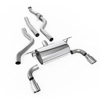BMW F20/F21 M135i (Non X-Drive) - Cat-Back Exhaust System with Road Rear Silencer & Polished Tips