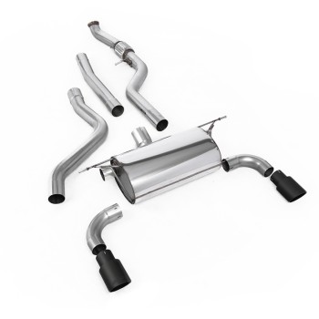 BMW F20/F21 M135i (Non X-Drive) - Cat-Back Exhaust System with Road Rear Silencer & Ceramic Black Tips