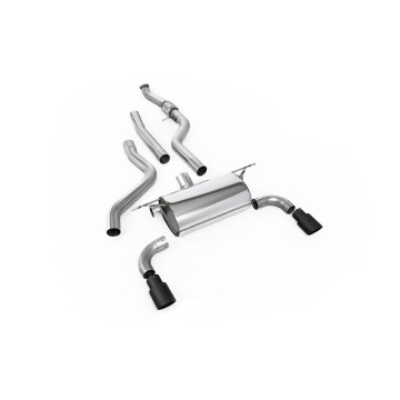 BMW F20/F21 M135i (Non X-Drive) - Cat-Back Exhaust System with Road Rear Silencer & Ceramic Black Tips