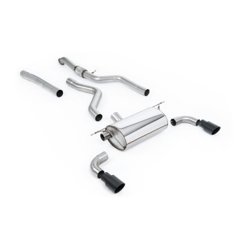 BMW F20/F21 M135i (Non X-Drive) - Cat-Back Exhaust System with Race Rear Silencer & Ceramic Black Tips