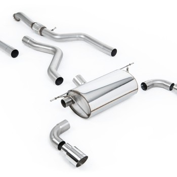 BMW F20/F21 M135i (Non X-Drive) - Cat-Back Exhaust System with Race Rear Silencer & Polished Tips