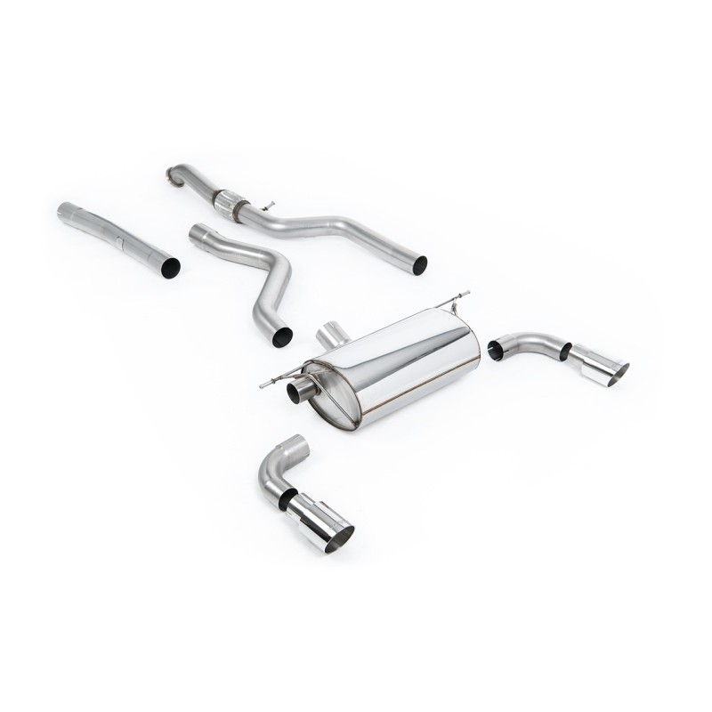 BMW F20/F21 M135i (Non X-Drive) - Cat-Back Exhaust System with Race Rear Silencer & Polished Tips