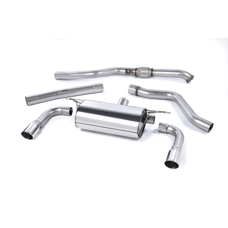 Resonated (Quieter) Cat-Back Exhaust System with Polished Tips