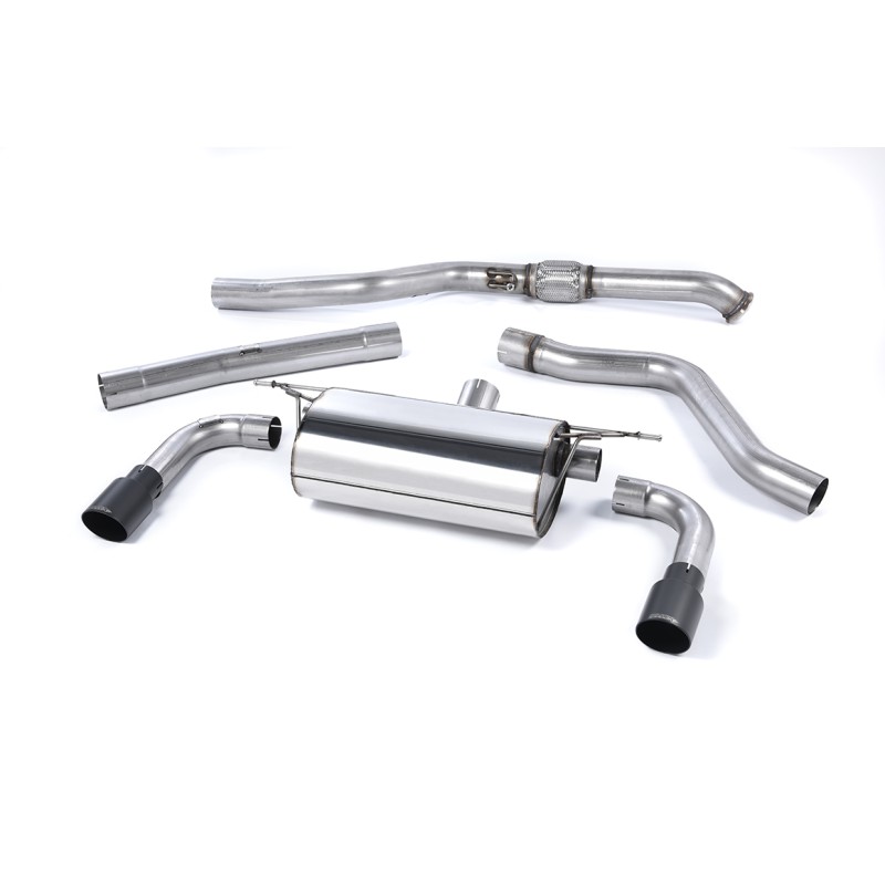 Resonated (Quieter) Cat-Back Exhaust System with Cerakote Black Tips