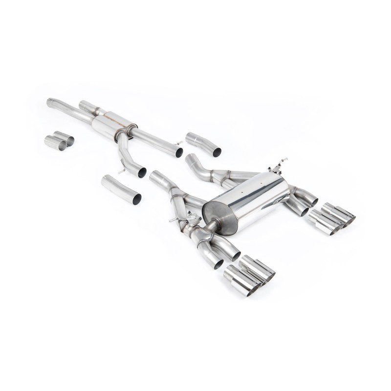 BMW F80 M3/F82 M4 - Cat-Back Exhaust System with Polished Trims