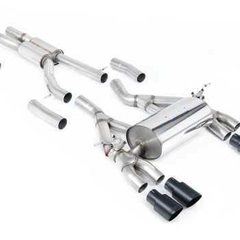 BMW F80 M3/F82 M4 - Cat-Back Exhaust System with Cerakote Black Trims