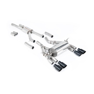 BMW F80 M3/F82 M4 - Cat-Back Exhaust System with Cerakote Black Trims
