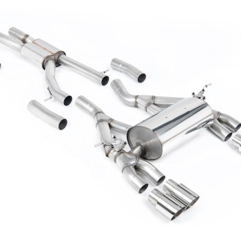 BMW F80 M3/F82 M4 - Race (Loudest) Cat-Back Exhaust System with Polished Trims