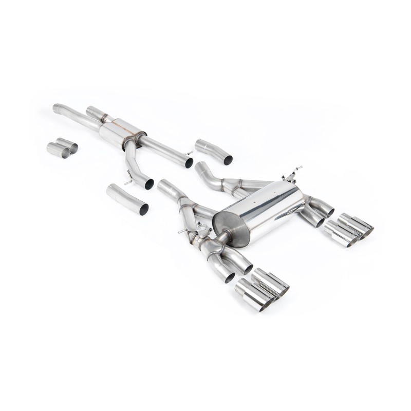 BMW F80 M3/F82 M4 - Race (Loudest) Cat-Back Exhaust System with Polished Trims