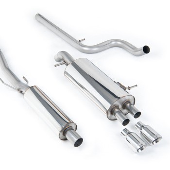 Citroen DS3 1.6 - Resonated (Quieter) Cat-Back Exhaust System With Polished Trims