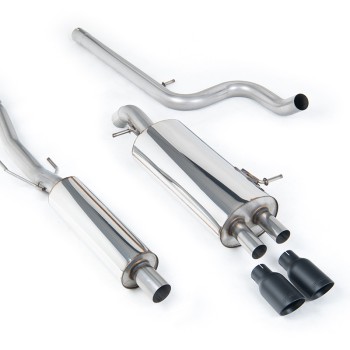 Citroen DS3 1.6 - Resonated (Quieter) Cat-Back Exhaust System With Cerakote Black Trims
