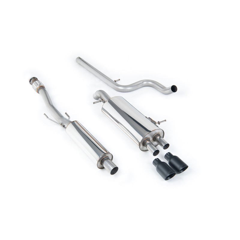 Citroen DS3 1.6 - Resonated (Quieter) Cat-Back Exhaust System With Cerakote Black Trims