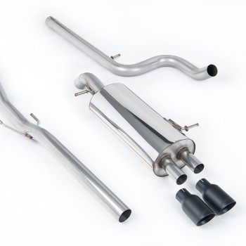 Citroen DS3 1.6 - Non-Resonated (louder) Cat-Back Exhaust System With Cerakote Black Trims