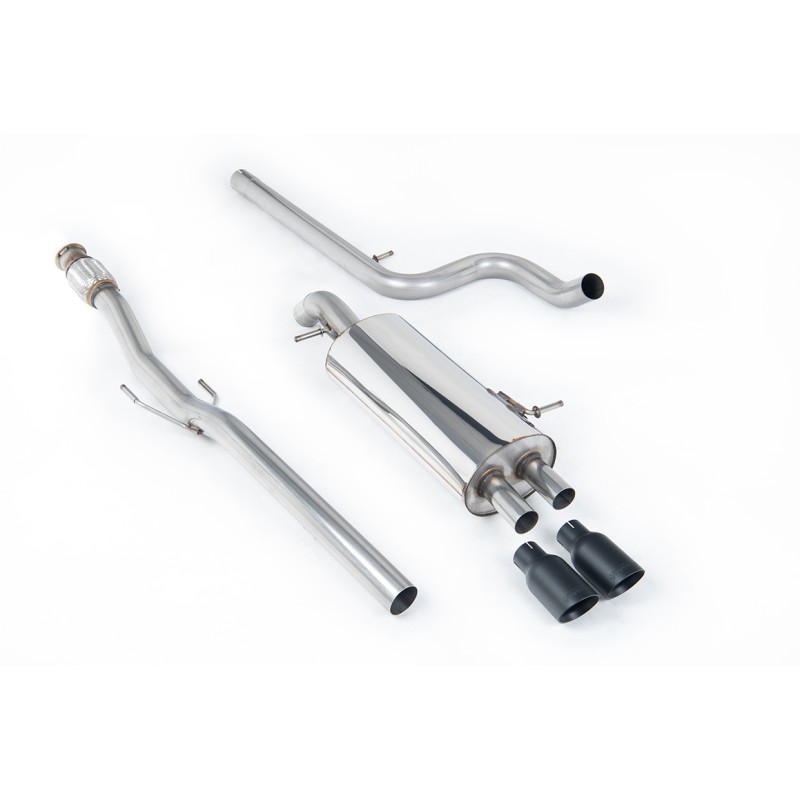Citroen DS3 1.6 - Non-Resonated (louder) Cat-Back Exhaust System With Cerakote Black Trims