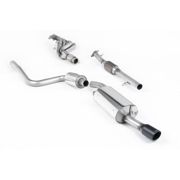 Ford Fiesta MK6 ST 150 - Full Resonated (Quieter) Exhaust System with Hi-Flow Sports Catalyst & Ceramic Coated Satin Black Trim