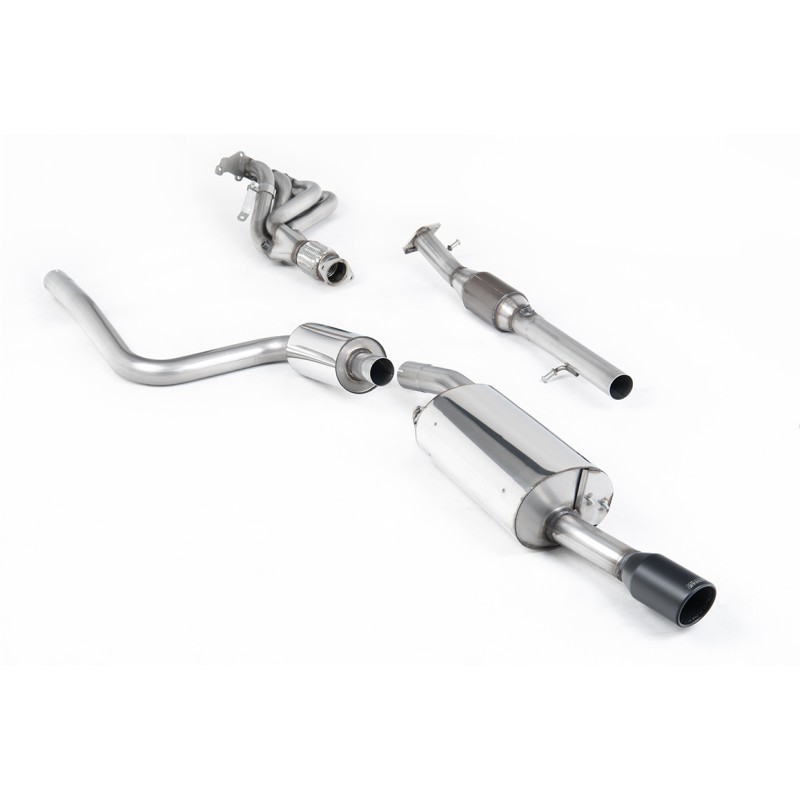 Ford Fiesta MK6 ST 150 - Full Resonated (Quieter) Exhaust System with Hi-Flow Sports Catalyst & Ceramic Coated Satin Black Trim