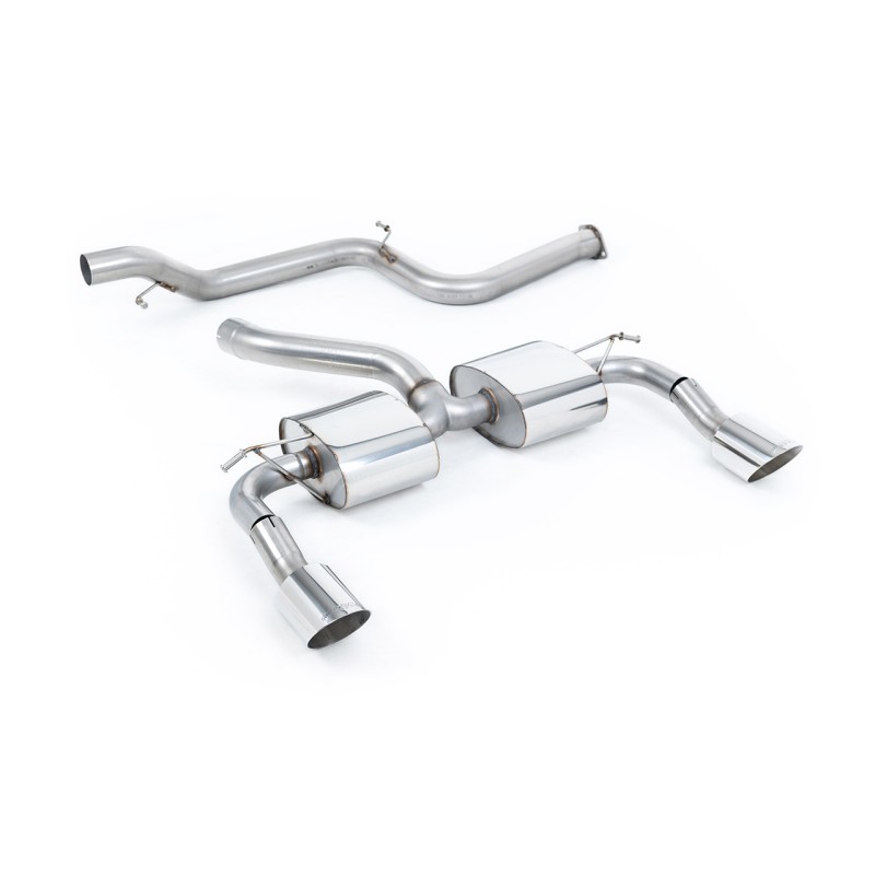 Ford Focus MK2 RS - Non-Resonated (Louder) Cat-Back Exhaust System with Twin Rear Silencer DTM Trims