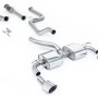 Ford Focus MK2 RS - Non-Resonated (Louder) Turbo-Back Exhaust System with Hi-Flow Sports Catalyst & Dual DTM Trims