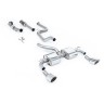 Ford Focus MK2 RS - Non-Resonated (Louder) Turbo-Back Exhaust System with Hi-Flow Sports Catalyst & Dual DTM Trims