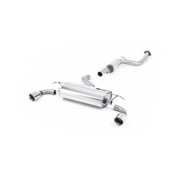 Ford Focus MK2 ST 225 - Resonated (Quieter) Cat-Back Exhaust System with GT-100 Polished Trims