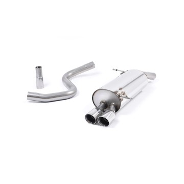 Ford Fiesta MK7 Duratec & Zetec-S - Front Pipe-Back System with Twin 80mm GT80 Trims (For OE Downpipe and Cat)