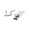 Ford Fiesta MK7 Duratec & Zetec-S - Front Pipe-Back System with Twin 80mm GT80 Trims (For OE Downpipe and Cat)