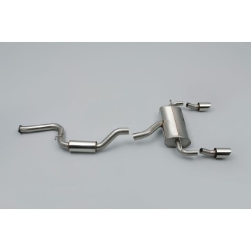Ford Focus MK2 RS - Resonated (Quieter) Cat-Back Exhaust System with Dual DTM Trims