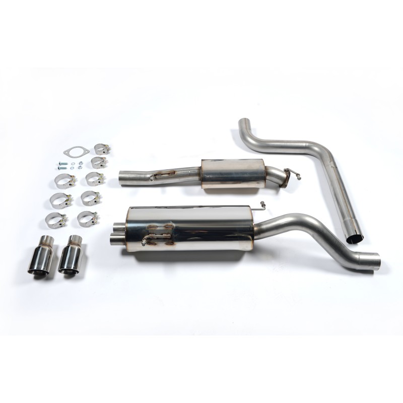 Ford Fiesta MK7/7.5 ST 1.6 - Resonated (Quieter) Cat-Back Race Exhaust System with Polished Tips