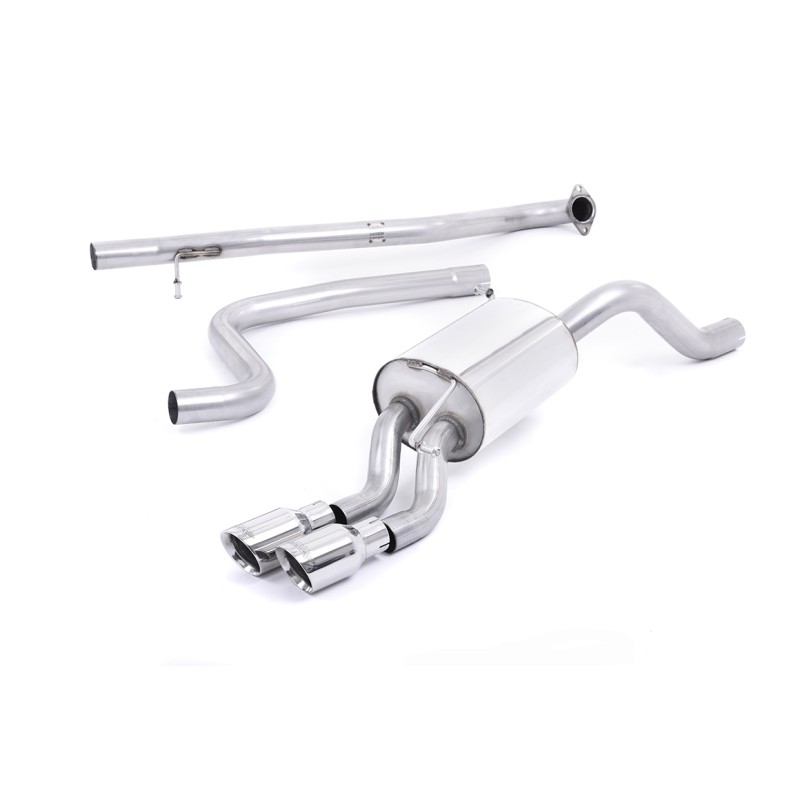 Ford Fiesta MK7/7.5 Ecoboost 1.0T - Non-Resonated (Louder) Cat-Back Exhaust System with Polished Tips