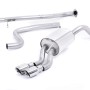Ford Fiesta MK7/7.5 Ecoboost 1.0T - Non-Resonated (Louder) Cat-Back Exhaust System with Polished Tips