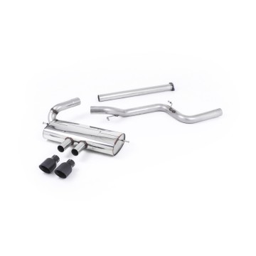 Ford Focus MK3 ST 5 door Hatchback - Non-Resonated (Louder) Cat-Back Exhaust System with Black Velvet Tips