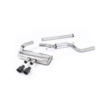 Ford Focus MK3 ST 5 door Hatchback - Part Resonated Cat-Back Exhaust System with Black Velvet Tips