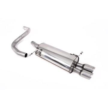 Ford Fiesta MK7 Duratec & Zetec-S - Front Pipe-Back System with Twin 80mm GT80 Trims (For Milltek Cat/Cat-Delete)