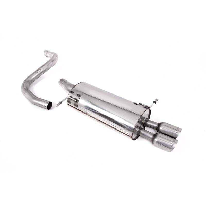 Ford Fiesta MK7 Duratec & Zetec-S - Front Pipe-Back System with Twin 80mm GT80 Trims (For Milltek Cat/Cat-Delete)