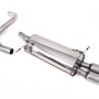 Ford Fiesta MK7 Duratec & Zetec-S - Front Pipe-Back System with Twin 80mm GT80 Trims (For Milltek Cat/Cat-Delete)