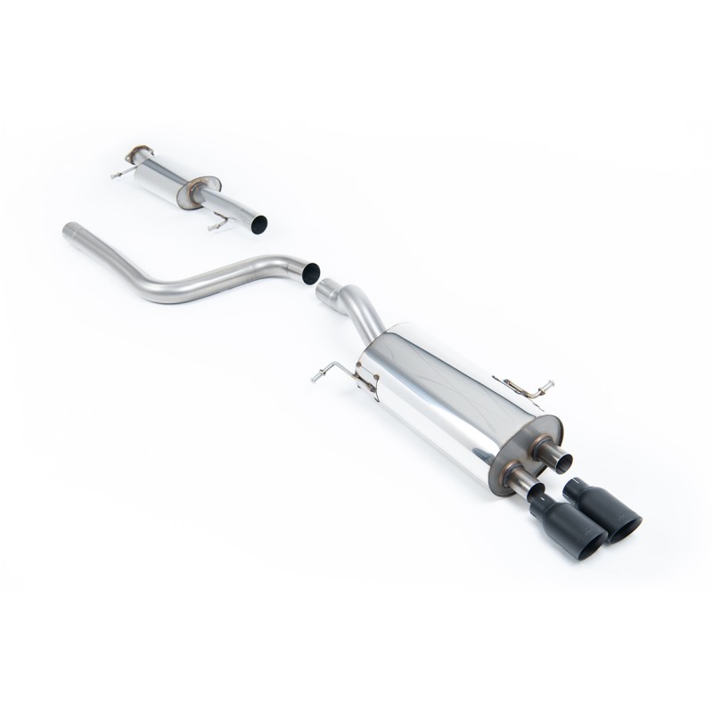 Ford Fiesta MK7/7.5 ST 1.6 - Resonated (Quieter) Cat-Back Exhaust System with Cerakote Black Tips