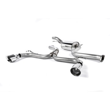 Ford Focus MK2 ST 225 - Non-Resonated (Louder) Cat-Back Race Exhaust System with Polished GT-100 Trims